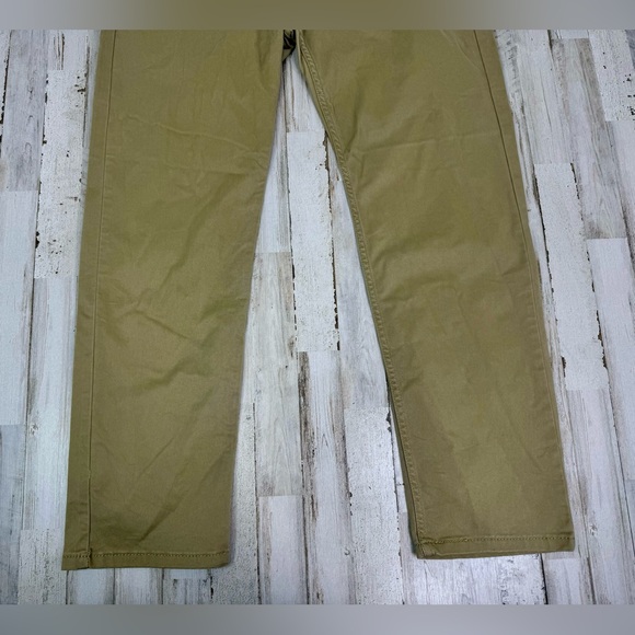 Levis 502 Pants Jeans Men 38x31 Denim Stretch Tan Straight - Picture 4 of 10